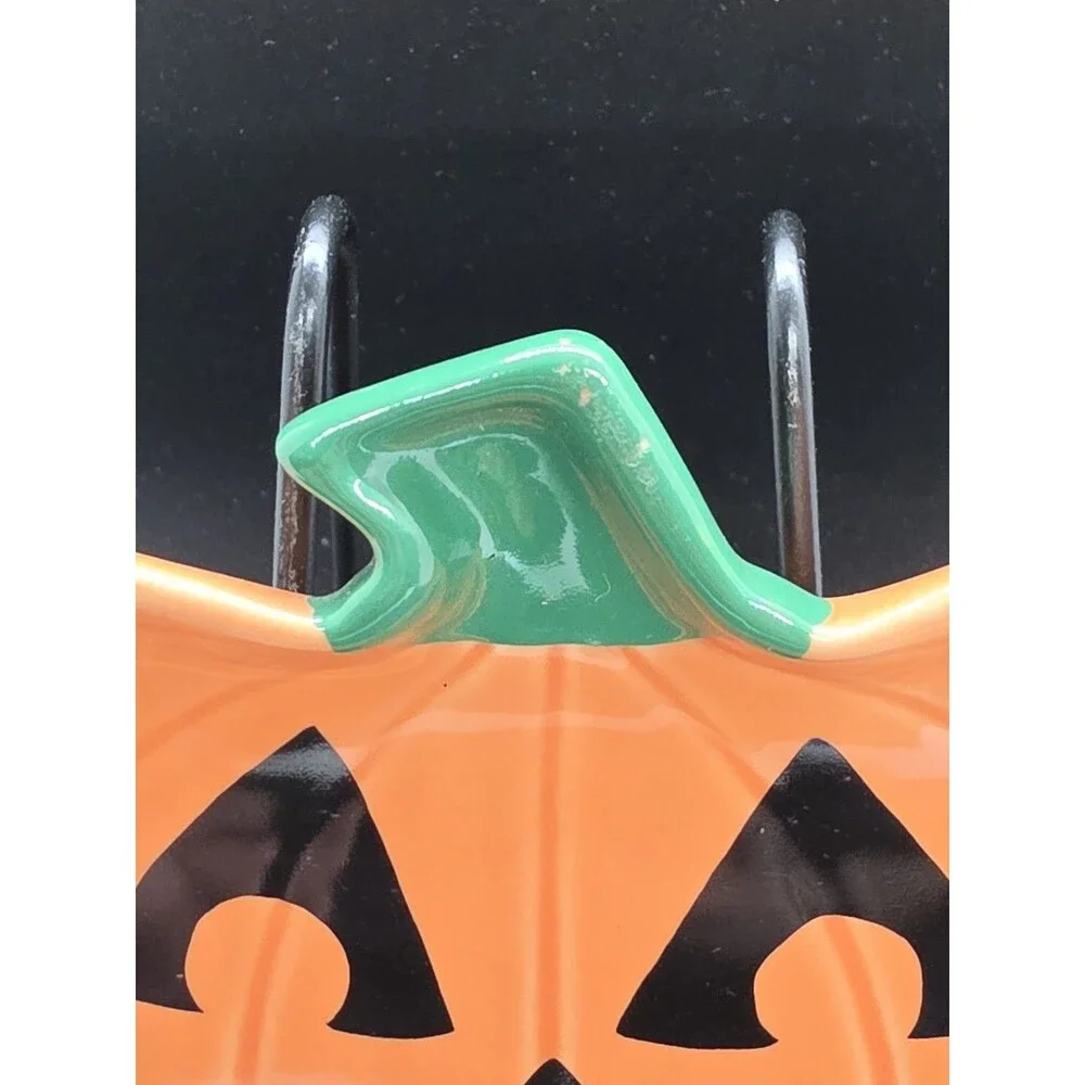 Vtg Dakin Ceramic Halloween Jack O Lantern Pumpkin Trinket Candy Dish  8